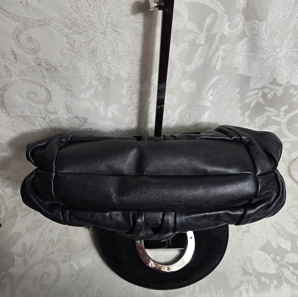Christian Dior Vintage Black Leather Jazz Club Hobo Shoulder Bag - Picture 8 of 14